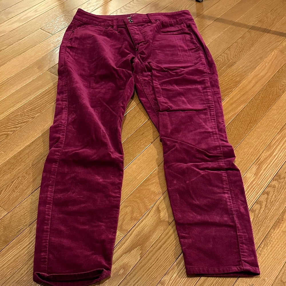 WHBM Women’s Corduroy Jeans in Deep Berry